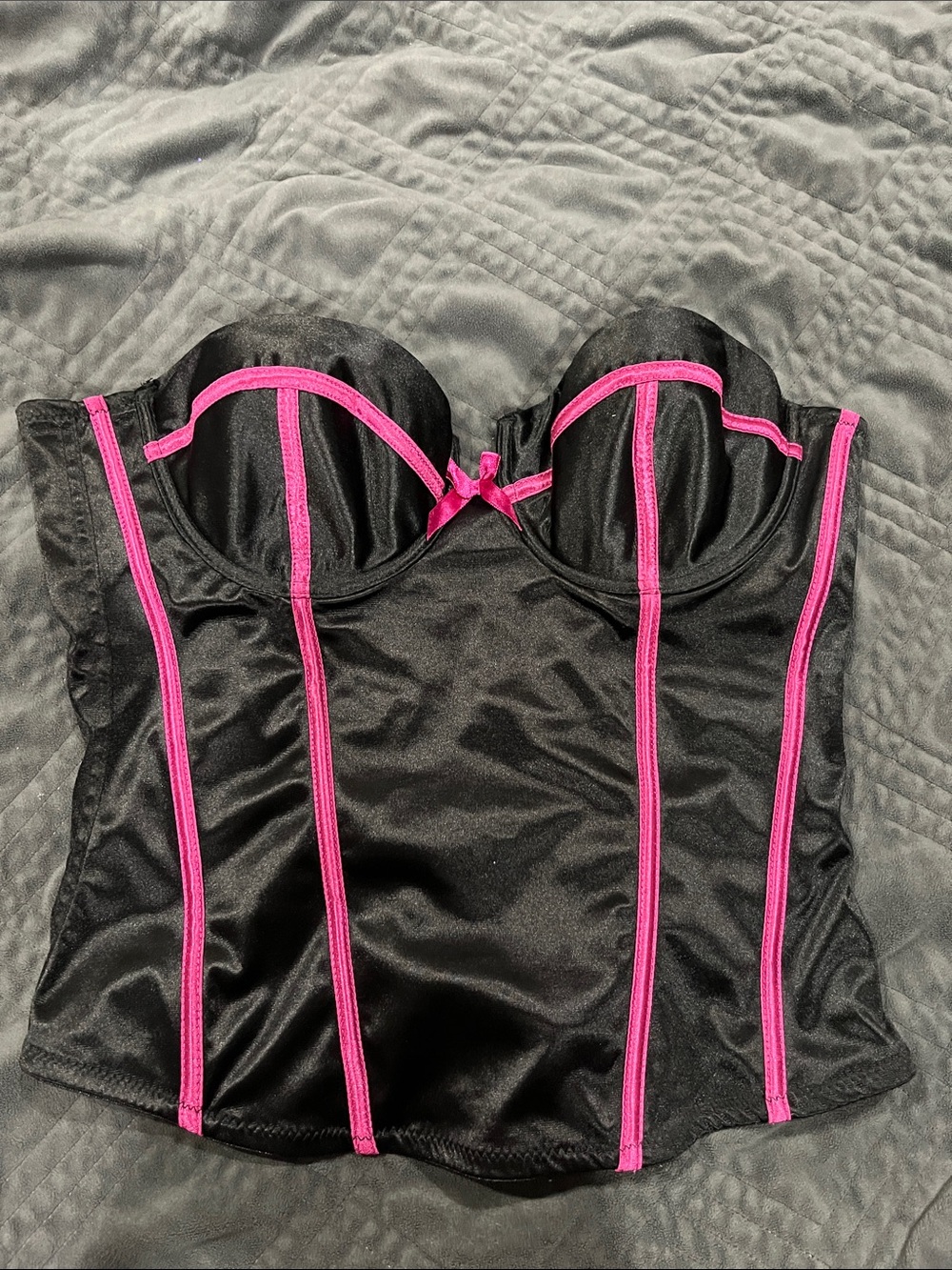 Beautiful Pink and Black Corset